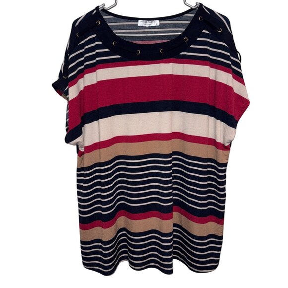 Striped Modern Attraction Womens Top 3XL - Picture 1 of 6